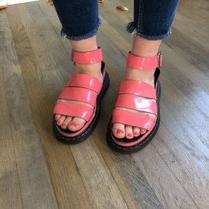Doc Martens Blaire Patent Lamper Sandal-Hot Pink